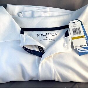 Mens Nautica White Polo Shirt Big & Tall 4XL